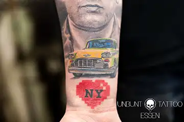 Taxi Driver tattoo Yellow Cab tattoo