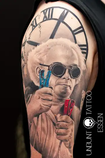 zurück in die zukunft tattoo back to the future tattoo doc brown tattoo