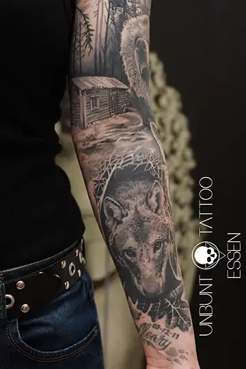 Wolf tattoo fuchs tattoo