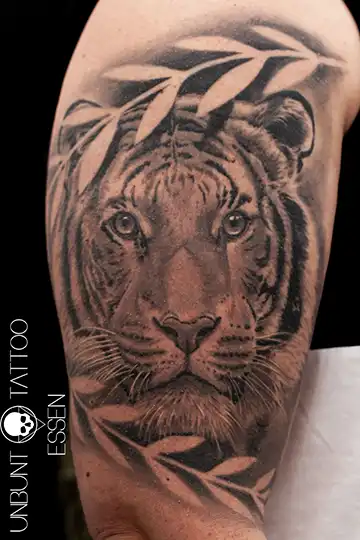 tiger tattoo frau arm sleeve