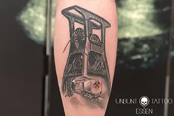 zechen tattoo bergbau motiv ruhrpott zeche zollverein essen tattoo