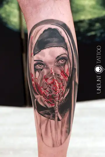 nonnen tattoo blut